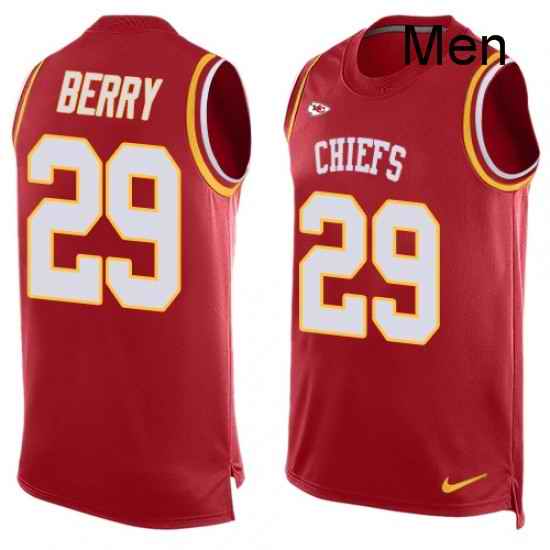 Men Nike Kansas City Chiefs 29 Eric Berry Limited Red Player Name Number Tank Top NFL Jersey